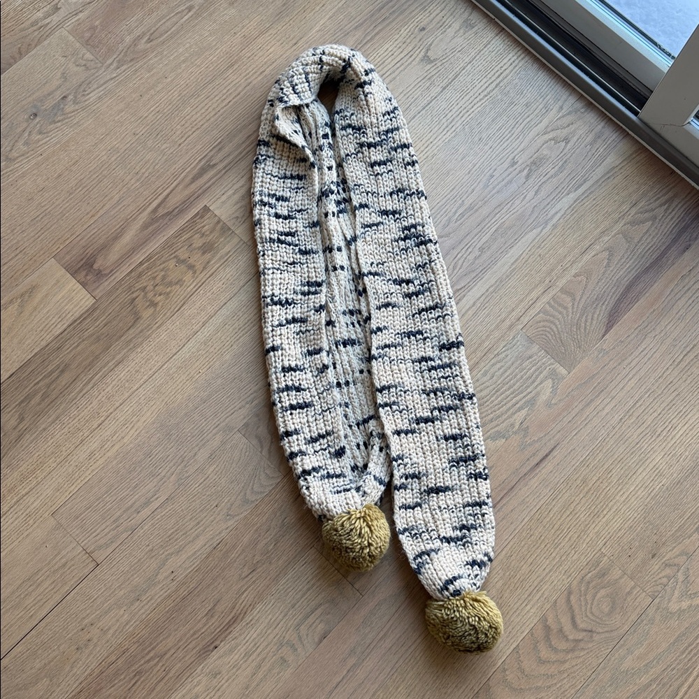 Madewell Cozy Scarf with Pom poms